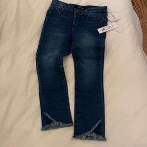 Adorable Joe Jeans with cut bias hem